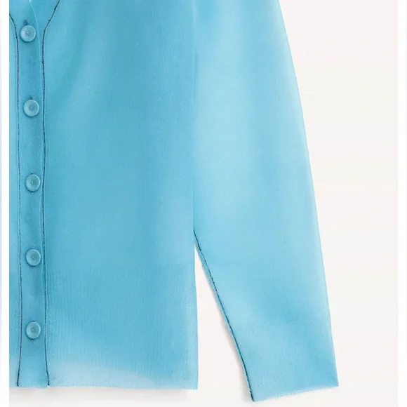 ZARA LIMITED EDITION SHEER KNIT CARDIGAN - Picture 6 of 9